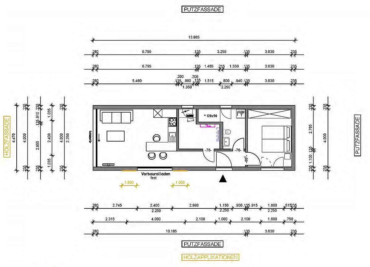 Unser Musterhaus in Löhne, Tiny House XXL Modul, Grundriss